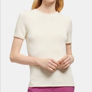 Theory Tolleree short sleeve cashmere sweater: S